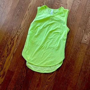 lululemon athletica Neon Yellow Green Performance Tank